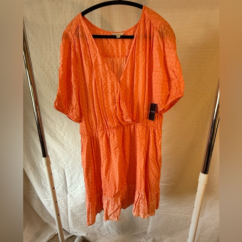 Lucky Brand Vibrant Orange Mini Dress